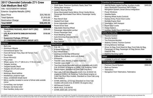 2017 Chevrolet Colorado Z71