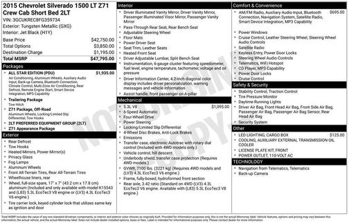 Tungsten Metallic 2015 Chevrolet Silverado 1500 LT