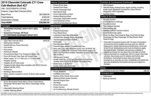 2019 Chevrolet Colorado Z71