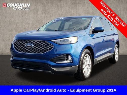 Atlas Blue Metallic 2024 Ford Edge SEL