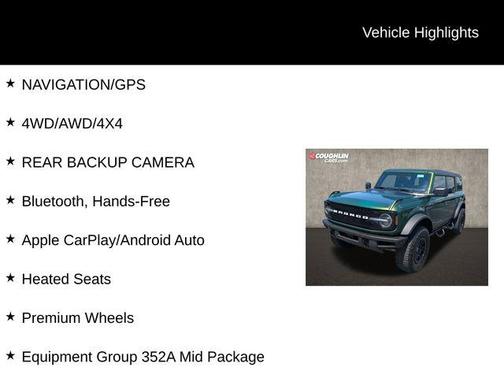 Eruption Green Metallic 2022 Ford Bronco Wildtrak