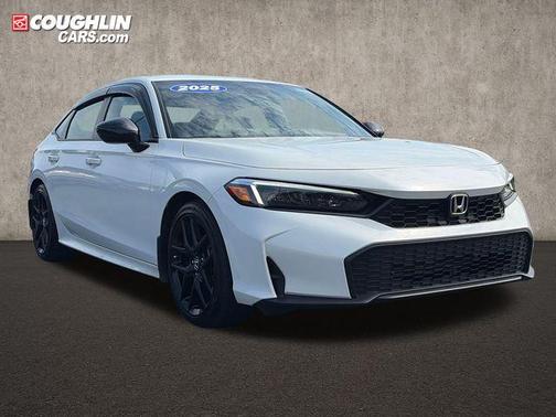 Platinum White Pearl 2025 Honda Civic Sport
