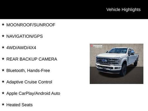 Star White Metallic Tri-Coat 2024 Ford F-350 Platinum