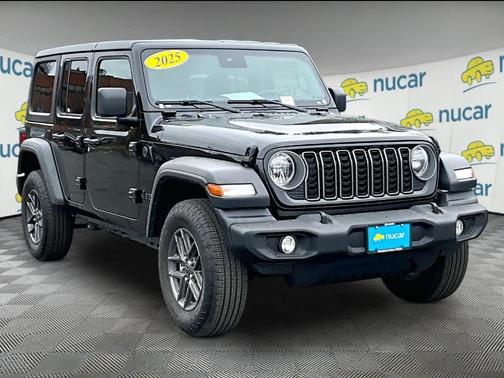 Black 2025 Jeep Wrangler Sport