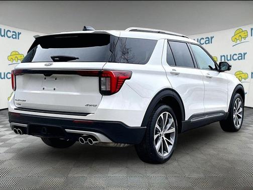 White 2025 Ford Explorer Platinum