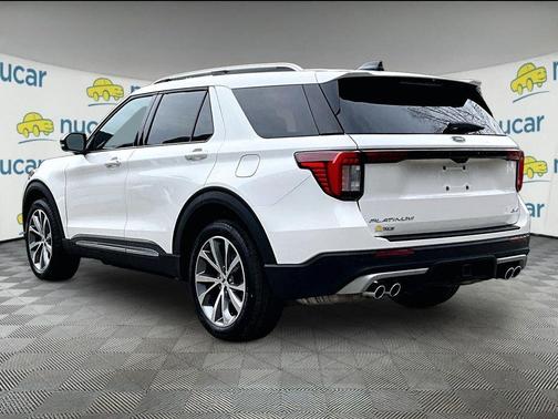 White 2025 Ford Explorer Platinum