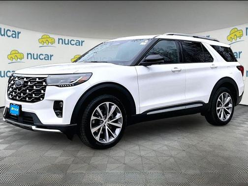 White 2025 Ford Explorer Platinum