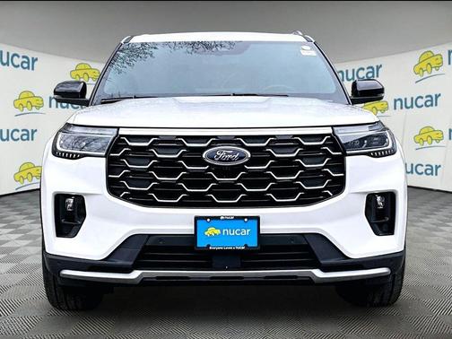 White 2025 Ford Explorer Platinum