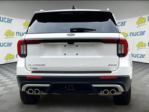 White 2025 Ford Explorer Platinum