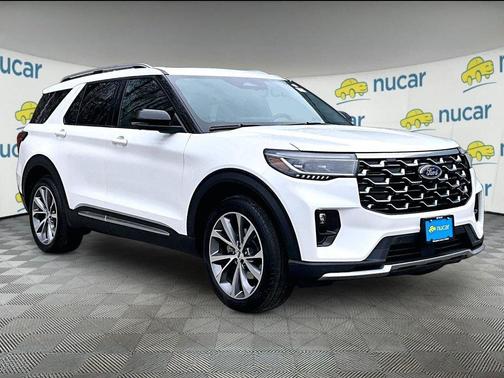 White 2025 Ford Explorer Platinum