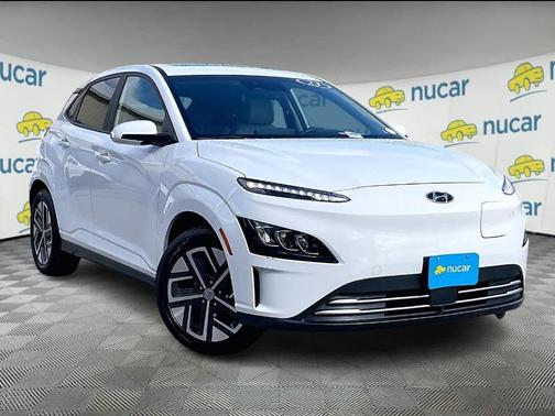 Lunar White 2023 Hyundai KONA EV Limited