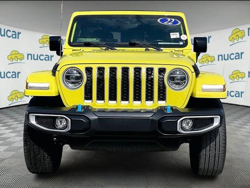 Yellow 2022 Jeep Wrangler Unlimited 4xe Sahara