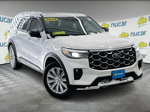 White 2025 Ford Explorer Platinum