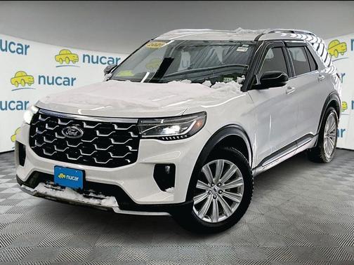 White 2025 Ford Explorer Platinum