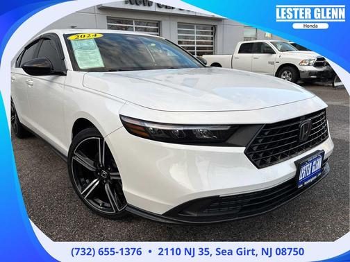 Platinum White Pearl 2024 Honda Accord Hybrid Sport Sedan