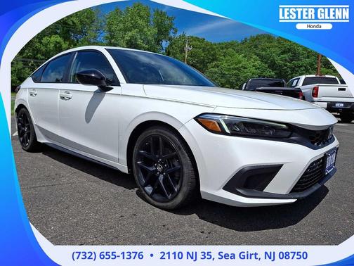 Platinum White Pearl 2024 Honda Civic Sport