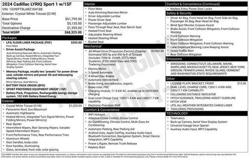 2024 Cadillac LYRIQ Sport