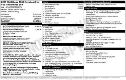 2025 GMC Sierra 1500 Elevation