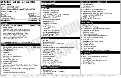 2025 RAM 1500 Big Horn/Lone Star
