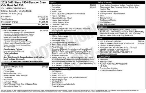 2021 GMC Sierra 1500 Elevation