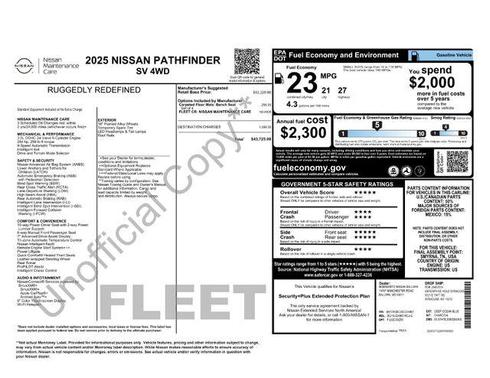 2025 Nissan Pathfinder SV 4WD