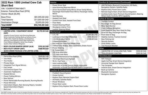 2022 RAM 1500 Limited