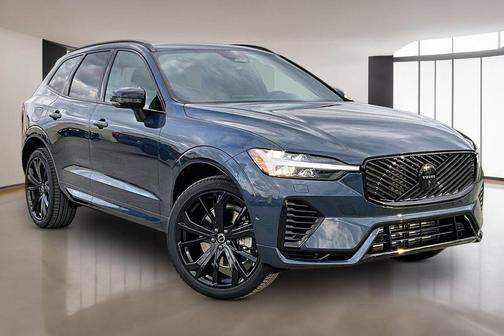 Denim Blue Metallic 2026 Volvo XC60 Plug-In Hybrid Black Edition Ultra, T8 AWD Electric/Gasoline, Dark
