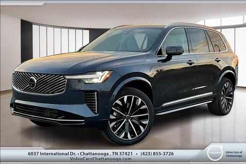 Denim Blue Metallic 2026 Volvo XC90 Ultra Dark Theme, B6 AWD Gas (mild hybrid), Gasoline, 7 Seats