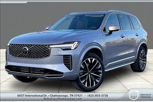 Aurora Silver 2026 Volvo XC90 Plug-In Hybrid Plus, T8 AWD, Electric/Gasoline, Bright, 7 Seats