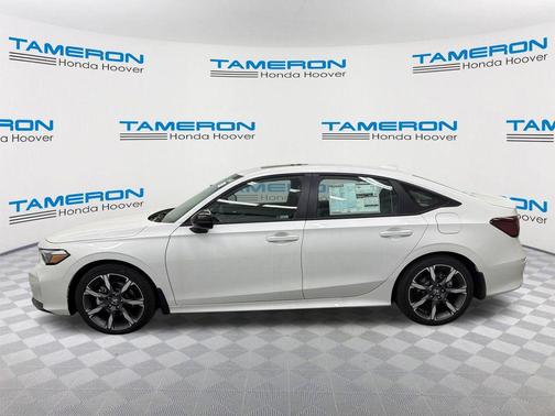 Platinum White Pearl 2026 Honda Civic Hybrid Sport Touring