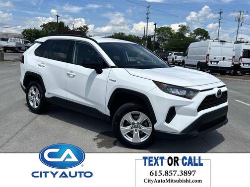 Super White 2021 Toyota RAV4 Hybrid LE