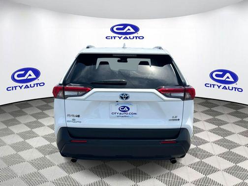 Super White 2021 Toyota RAV4 Hybrid LE