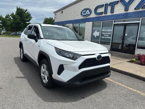 Super White 2021 Toyota RAV4 Hybrid LE