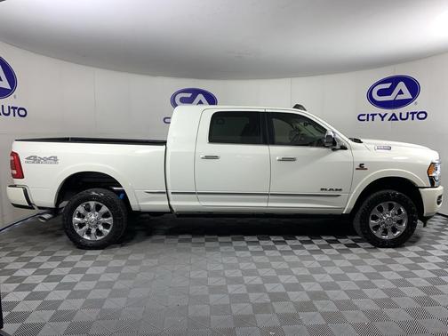 Pearl White 2021 RAM 2500 Limited Mega Cab 4x4 6'4' Box