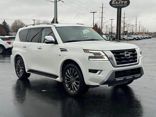 Aspen White TriCoat Pearl 2022 Nissan Armada Platinum
