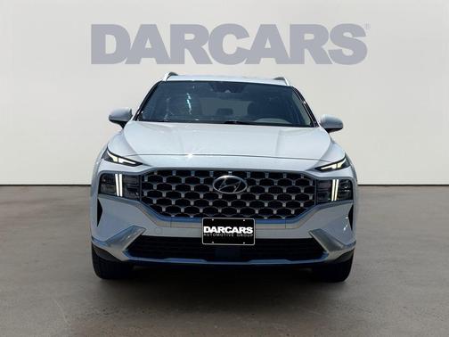 Quartz White 2022 Hyundai SANTA FE HEV Blue