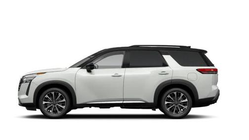 Everest White Pearl Tricoat/Super Black 2026 Nissan Pathfinder Platinum