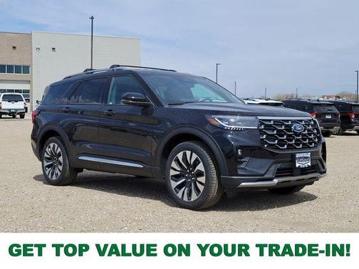 Agate Black Metallic 2026 Ford Explorer Platinum