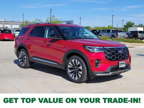 Rapid Red Metallic Tinted Clearcoat 2026 Ford Explorer Platinum