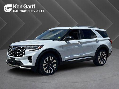 White 2025 Ford Explorer Platinum