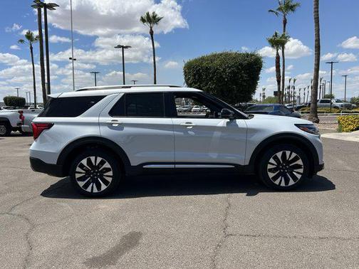 White 2025 Ford Explorer Platinum