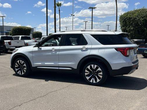 White 2025 Ford Explorer Platinum
