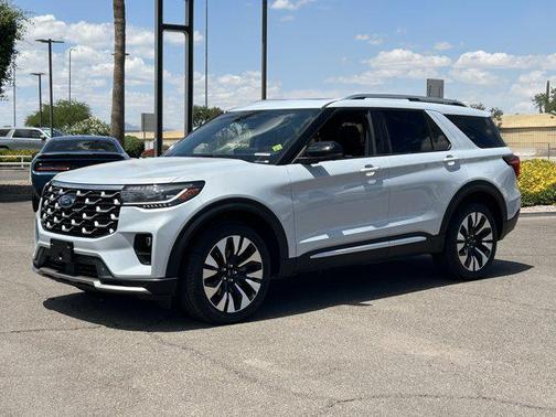 White 2025 Ford Explorer Platinum