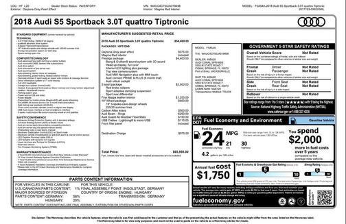 2018 Audi S5 3.0T Prestige