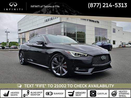 Midnight Black 2022 INFINITI Q60 3.0t Red Sport 400
