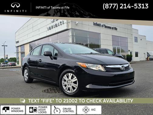 Black 2012 Honda Civic LX