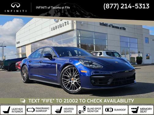 Gentian Blue Metallic 2022 Porsche Panamera 4 Platinum Edition