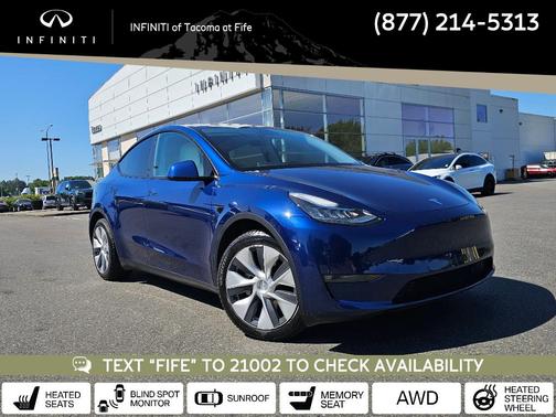 Blue 2021 Tesla Model Y Long Range