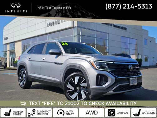 Silver Bird Metallic 2024 Volkswagen Atlas Cross Sport 2.0T SE w/Technology