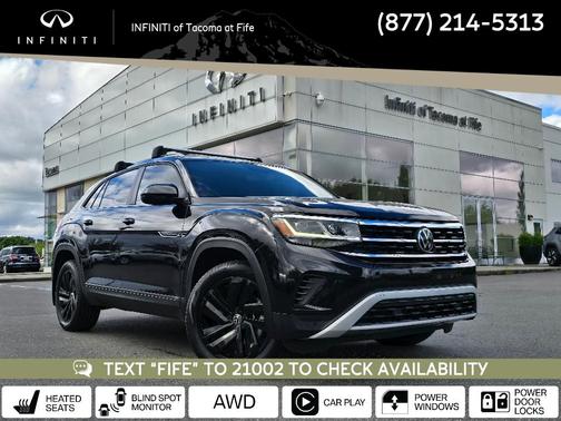 Deep Black Pearl Effect 2022 Volkswagen Atlas Cross Sport 3.6L V6 SE w/Technology
